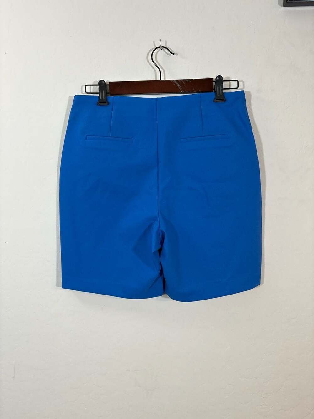 Rachel Zoe Blue High-Waisted Tailored Shorts Size 6 - Picture 2 of 3